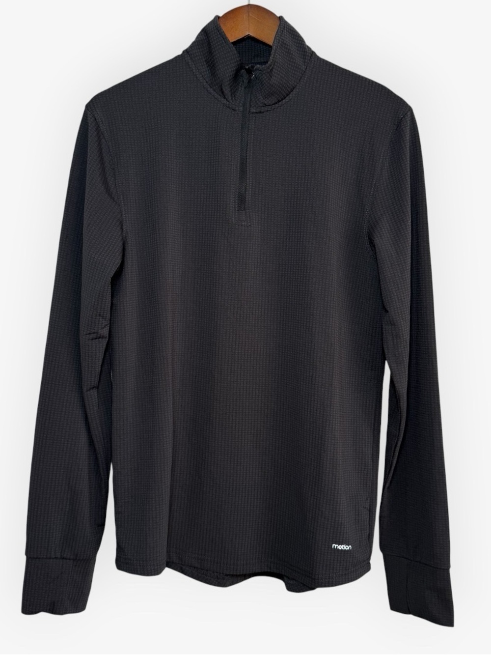 Motion Performance Mens Textured Grid Fleece Quarter Zip Pullover Sweatshirt S